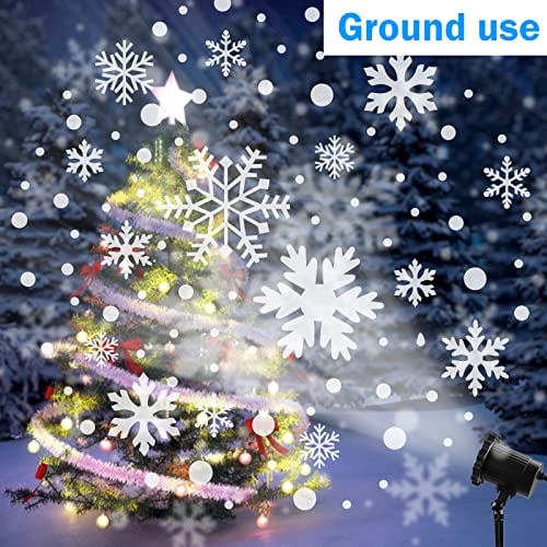 𝙉𝙚𝙬𝙚𝙨𝙩 Snowfall Christmas Light Projector, Indoor Outdoor Holiday Night Light Projector, Rotating Snow Falling Projector Lamp For Halloween Xmas New Year Gift Wedding Garden Landscape Decorative #TOP5