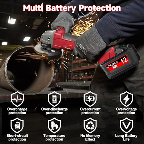 Image of 2Pack 12.0Ah Replacement for Milwaukee M18 Battery 18V High Output Battery