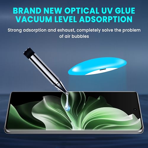 Image of FIRST MART Anti-Spy UV Tempered Glass for Oppo Reno 11 Pro & Reno 11 | 9H Curved Display Screen Guard, Fingerprint Compatible | Pack of 2