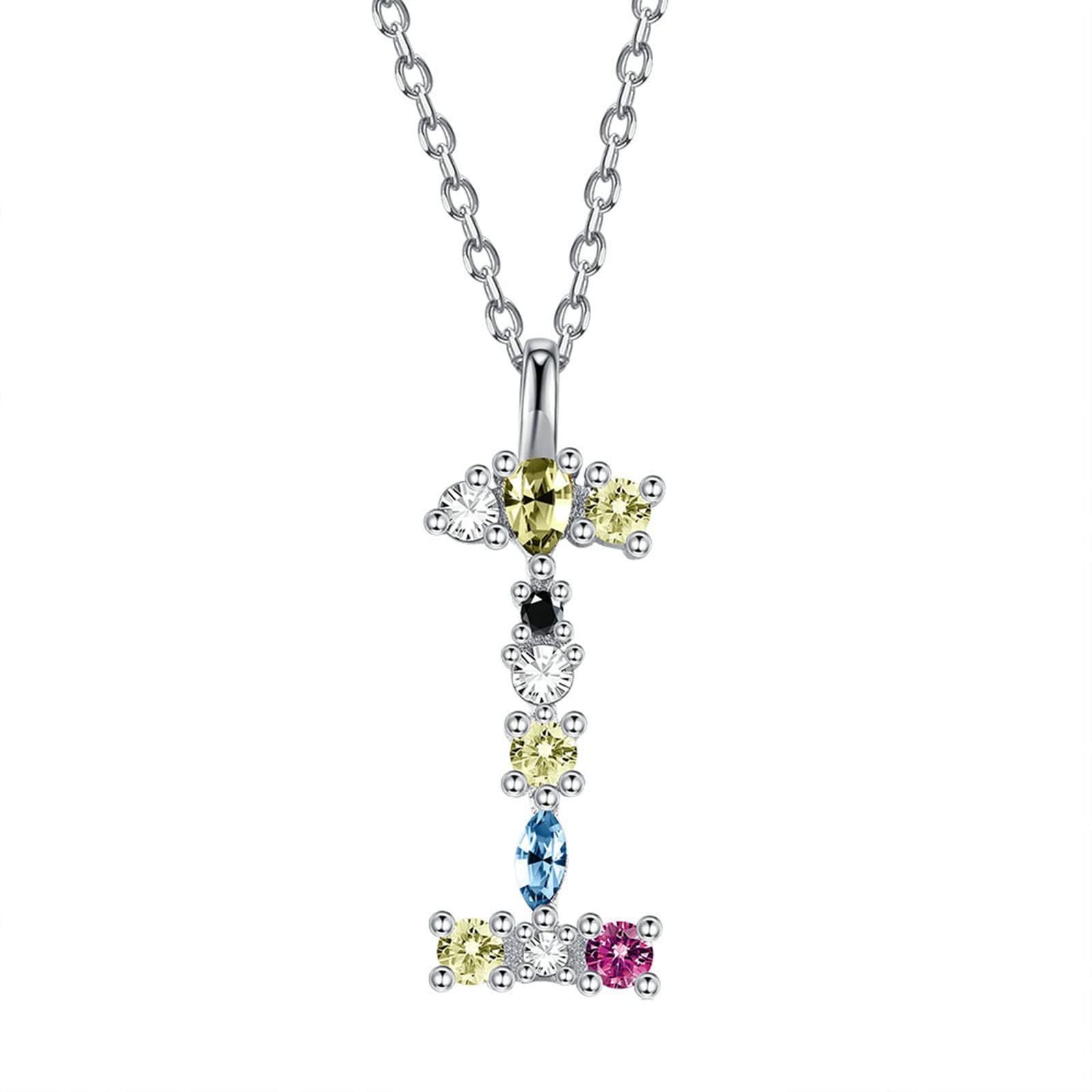 Collares de boda para mujer, collar de mujer 925, collares con colgante de 26 letras, Circonia cúbica