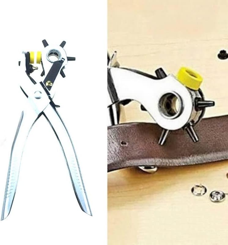 Multi-function Portable Puncher Heavy Leather Hole Punch Hand Pliers Belt Holes Punches