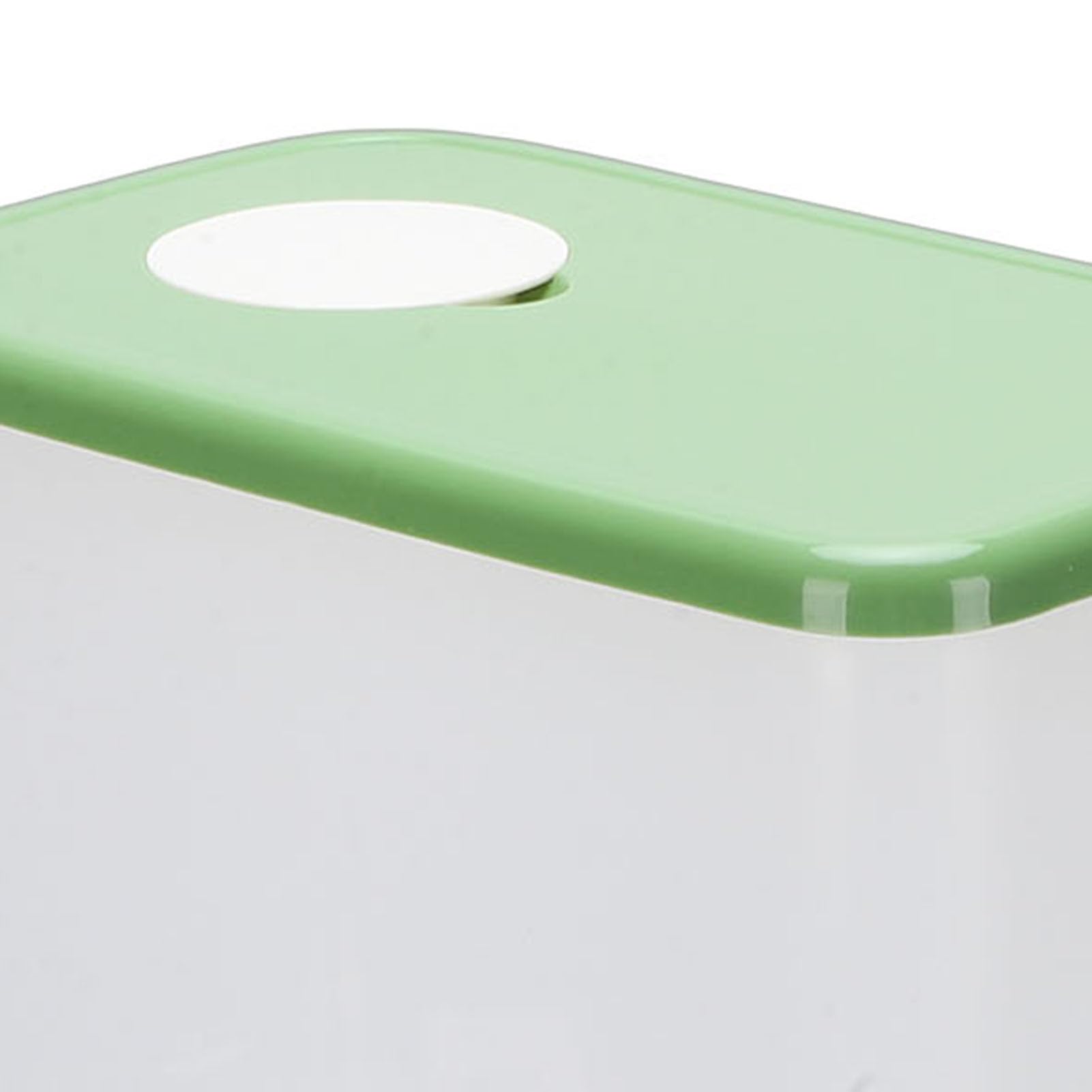 Dispenser per Riso, Contenitore Ermetico per la Conservazione del Riso di Grande capacità, Dispenser per Cereali Salvaspazio, Secchio per Cereali per Dispensa della Domestica (GREEN)