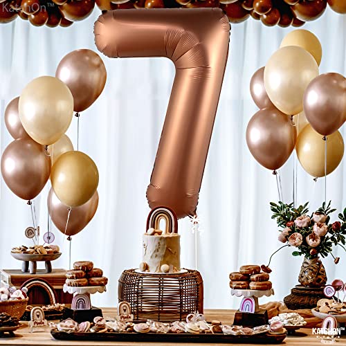 Image of KatchOn Giant Coffee Brown Number 7 Balloon - 40 Inch, 1 Count