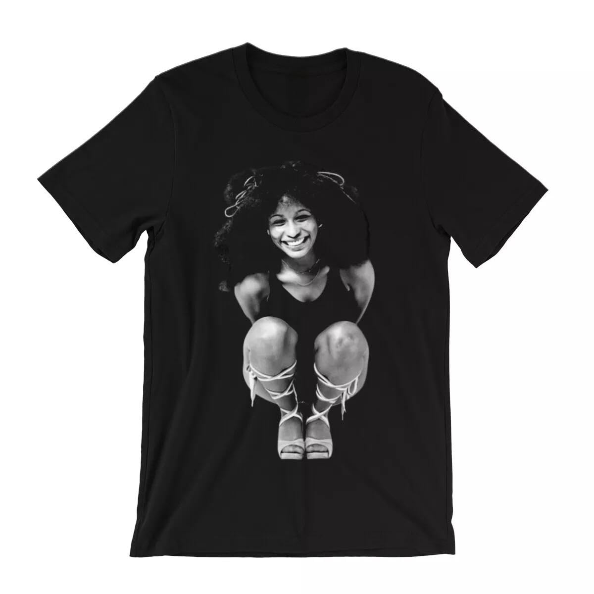 Sftrdfsiu Men's Black Chaka Khan T-Shirt - Ain't Nobody - I Feel For You - Rufus - Disco Rnb Soul Funk L