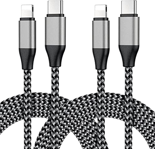 USB C auf Lightning Kabel, 2 Stück 3 m [Apple MFi zertifiziert] iPhone Ladekabel USB-C geflochtenes schnelles iPhone Typ C Ladekabel für iPhone 13 13 Pro 12 Pro Max 12 11 X XS XR 8 Cover