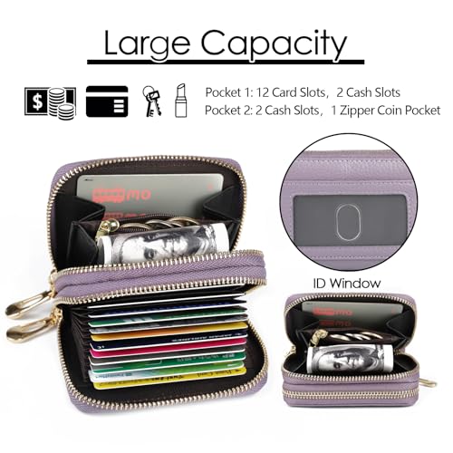 Image of imeetu Rfid Credit Card Holder,Genuine Leather Businese Card Case,Rfid Blocking Wallet for Women & Men