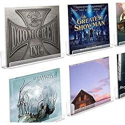 Estanterias Record Lilezbox Estante de Vinilo Transparente para Montaje en Pared, Paquete de 6, Muestra tu LP Diario en la Oficina, Soporte de acrílico para Discos, decoración del hogar