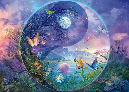 Schmidt Spiele 58593 Yin et Yang, Le Monde Fantastique des Insectes, Silvia Christoph, Puzzle 1000 pièces