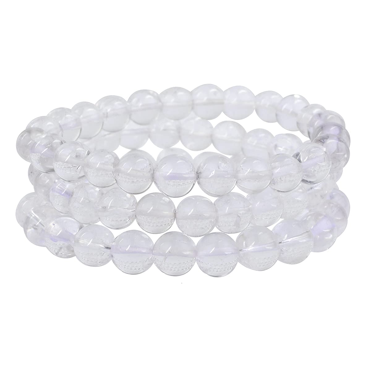 Reiki Crystal Products Natural Clear Quartz Bracelet Sphatik Crystal Stone Semi Precious Combo Crystal Gemstone Layered Bracelets for Women and Men Pack of 3 pc (B09PR8DX7J) Amazon Price History, Amazon Price Tracker