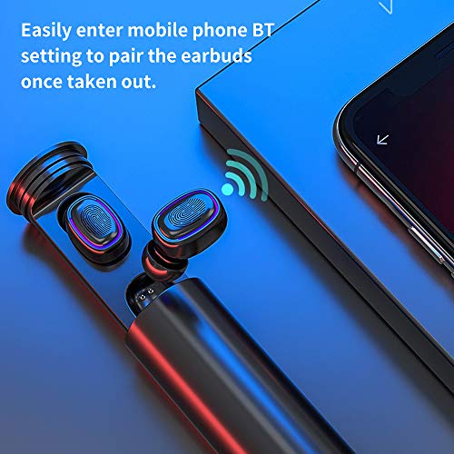 pedkit Fones de ouvido estéreo Hi-Fi True Stereo sem fio com Box Touching Control BT 5.0 Fones de ou