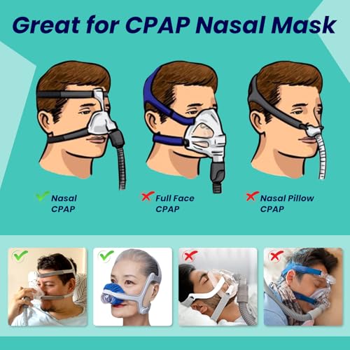 NATAKU 6-Pack Reusable CPAP’ Nasal Mask Liners for Complitable N20, C Pap Mask Covers with Breathable Fabric Cushion - Reduces Pressure Marks & Leaks for Comfort Night Sleep, Machine Washable