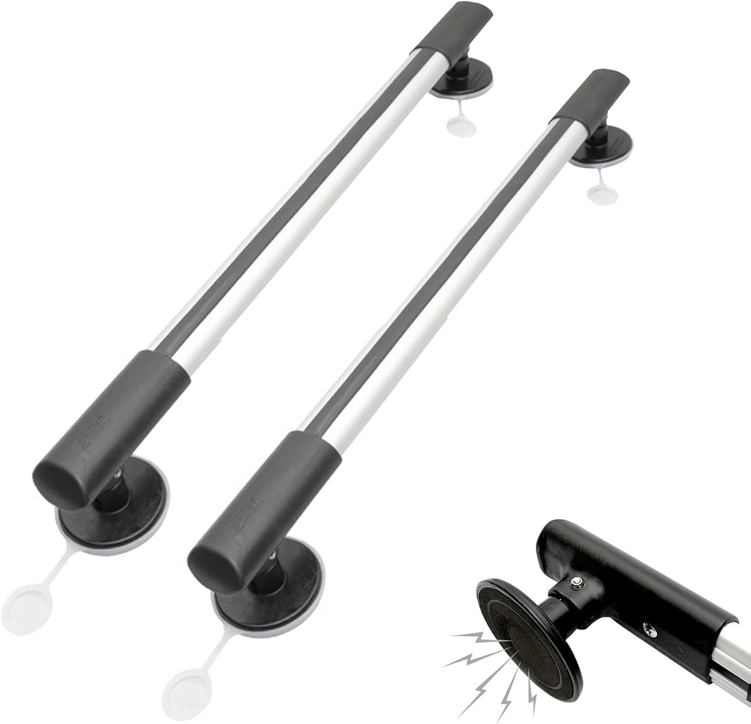 Baca de Coche Magnetismo, Barras de Techo Universales de Aluminio, Longitud Ajustable Vehículos de Bacas portaequipajes para Kayak, Tabla de Surf, Canoa, Snowboard, Paddle Board (2, 100-115cm)
