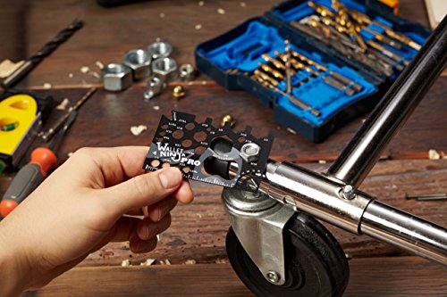 Wallet Ninja Pro: 26 In 1 Credit Card Multitool (Measure Bits & Bolts, Wrenches, Protractor, Bottle Opener) #TOP5