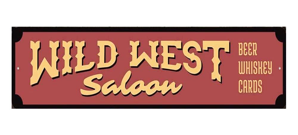 Peiyeety A008 Retro Metal Tin Sign Wild West Saloon Sign Funny Home Cave Garage Bar Wall Decoration Vintage Metal Sign For Home Bathroom Restaurants Kitchen Garden Cave Garage Office Bar Cafe 4×16 Inch