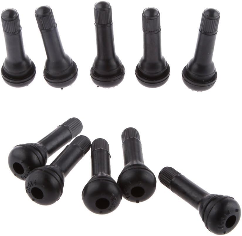 SHOPEE Branded 10pcs TR414 Snap-in Tubeless Car Tyre Valve Stem Dust Cap Gold Tone Black