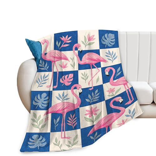 Flamingo Blanket Tropical Flamingo Throw Blanket Soft Cozy Fleece Fuzzy Stuff Plush Flannel Gifts for Girls Women Boys Kids Adults 40x50