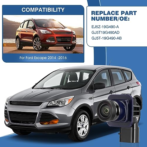 Image of Rear View Backup Reverse Camera Compatible with Ford Escape 2014 2015 2016, Safety Parking Back Up Assist Camera OE Number EJ5Z-19G490-A GJ5T-19G490-AB,590-419
