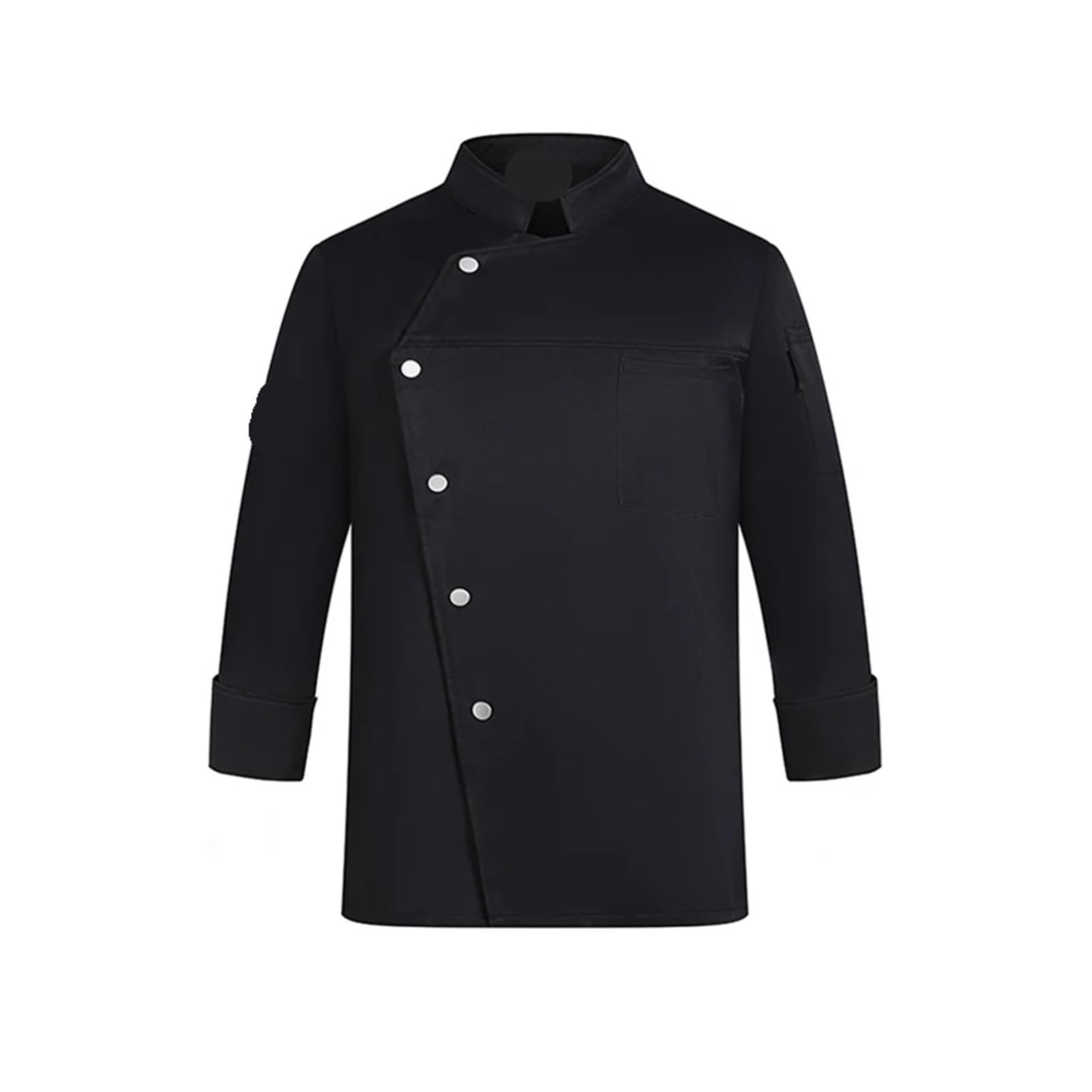 Chaqueta unisex de manga corta for cocinero, uniforme camarero restaurante(Blue GRAY,M)