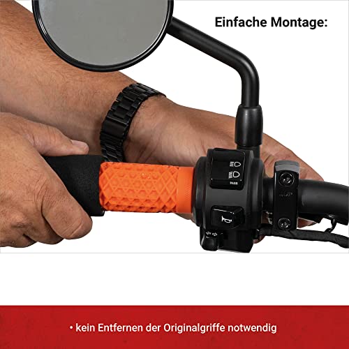 Louis Griffüberzieher Komfort, Griffüberzug 32-37 mm, für Heizgriffe Geeignet, Anti Vibration, Motorrad Lenkergriffe Schaumstoff, Leichte Montage