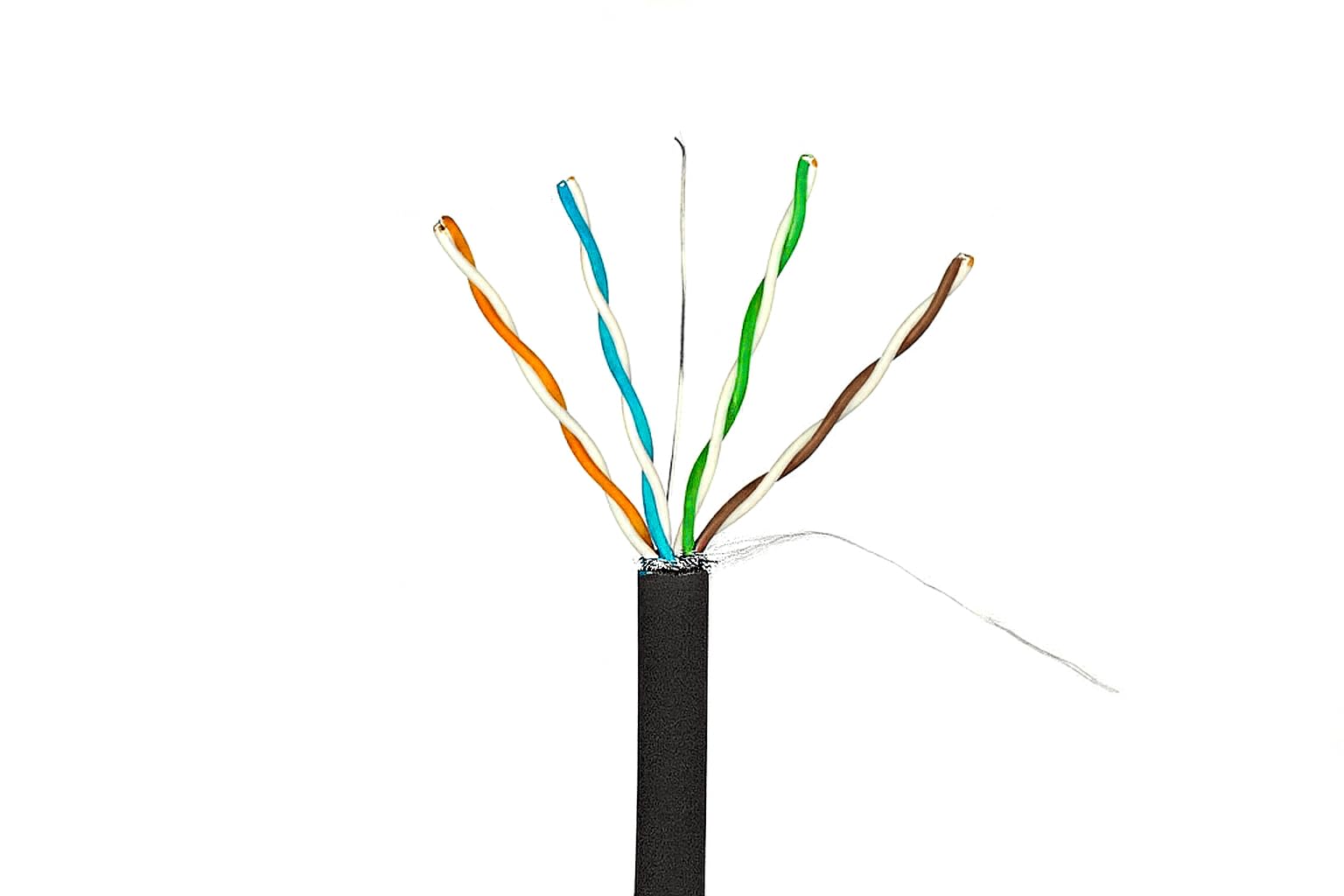 CAT7 S/FTP 50 m Câble extérieur rigide sur bobine - PE (Fca), POE, Ethernet, LAN, câble de raccordement, câble de données, RJ45 - pour armoire de serveur, commutateurs, routeurs, modems !