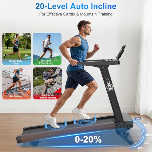 Image of BORGUSI Treadmill with Auto Incline for Home
