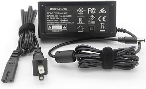 Listado UL para Silhouette Cameo 5 4 3 2 1 Reemplazo del cable de alimentación, herramienta de corte electrónico 24V Adaptador de fuente de