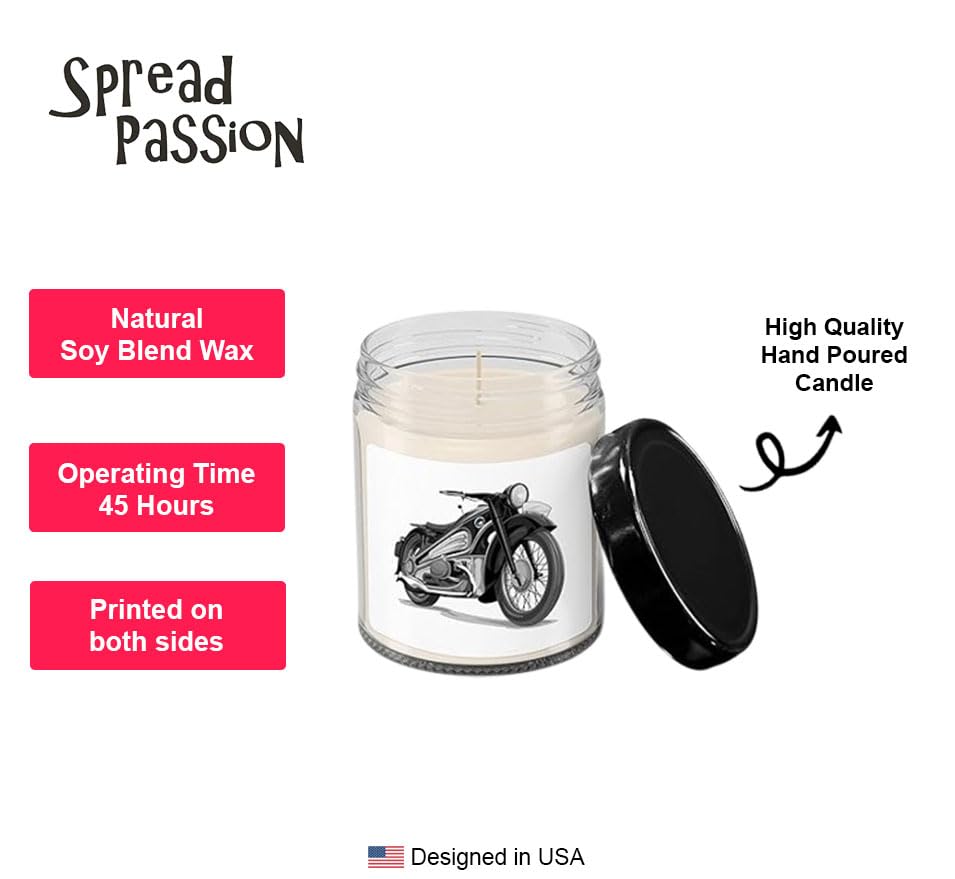 Amazon.com: Vector of Motorcycle Candle, Soy Wax Candle, Birthday