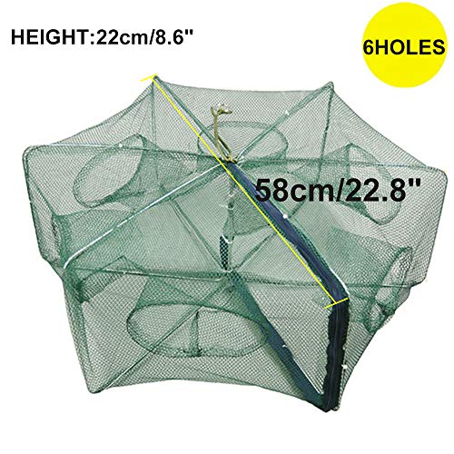 1/2 Pcs Fishing Bait Trap Foldable Crab Crayfish Fish Minnow Crawdad Shrimp Net Cast Portable #TOP1