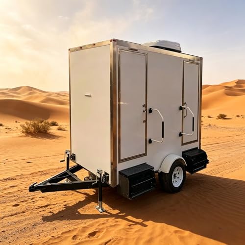 Luxury Portable Bathroom Trailer with Temperature Control and Ventilation, Mobile Toilet Unit for Weddings, Corporate Events, Festivals and VIP Outdoor Functions