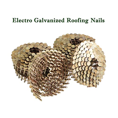 Timunr 3600 Count Siding Nails 15 Degree 3/4 Inch X 0.12 Inch Collated Wire Coil Full Round Head Ring Shank Electro Galvanized Roofing Nails #TOP2