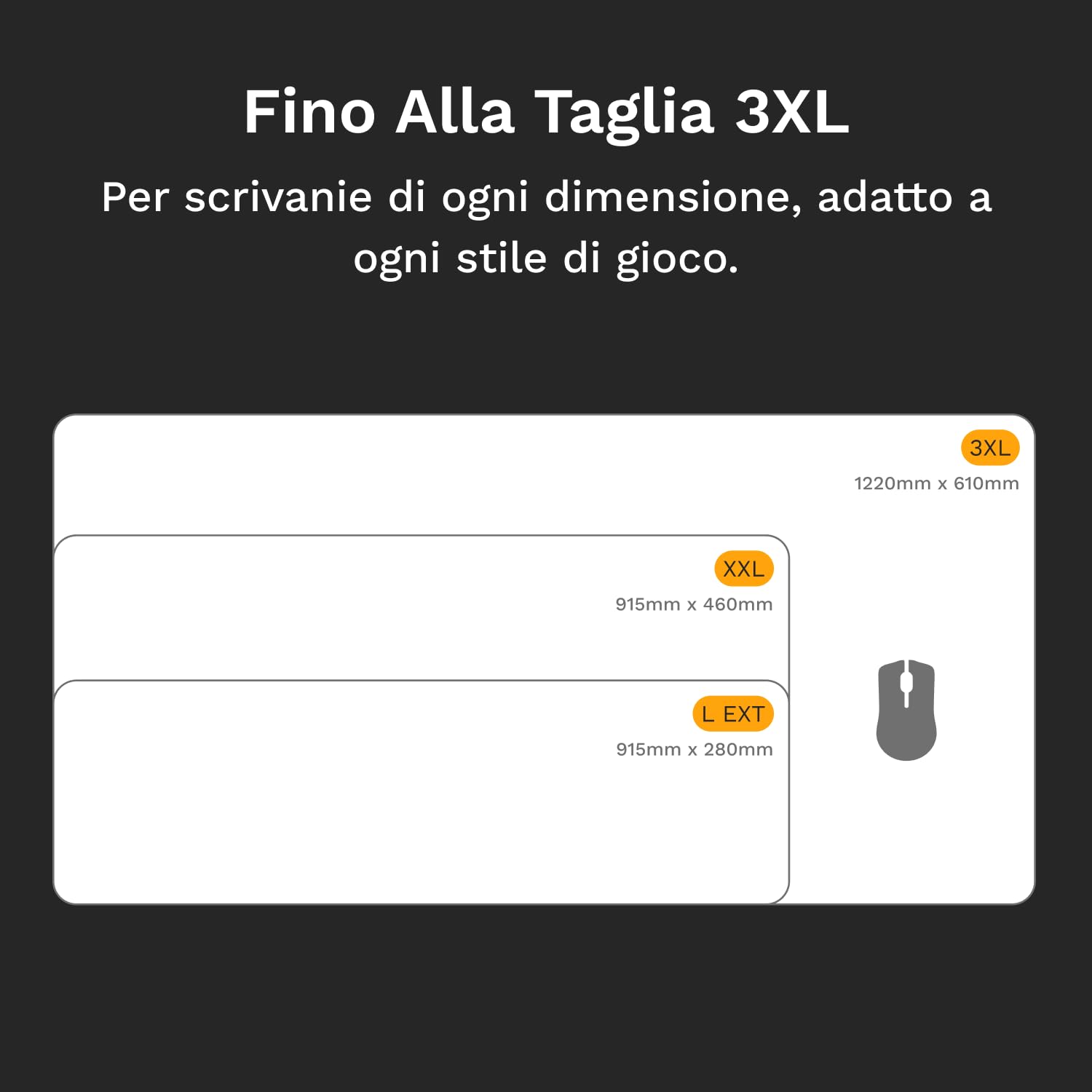 GLORIOUS Gaming - Mouse Pad GMP 2 XXXL: resistente ai liquidi, per tutti i sensori, superficie bilanciata per velocità e controllo, bordi cuciti - 1220mm x 610mm x 3mm - Tappetino 3XL bianco