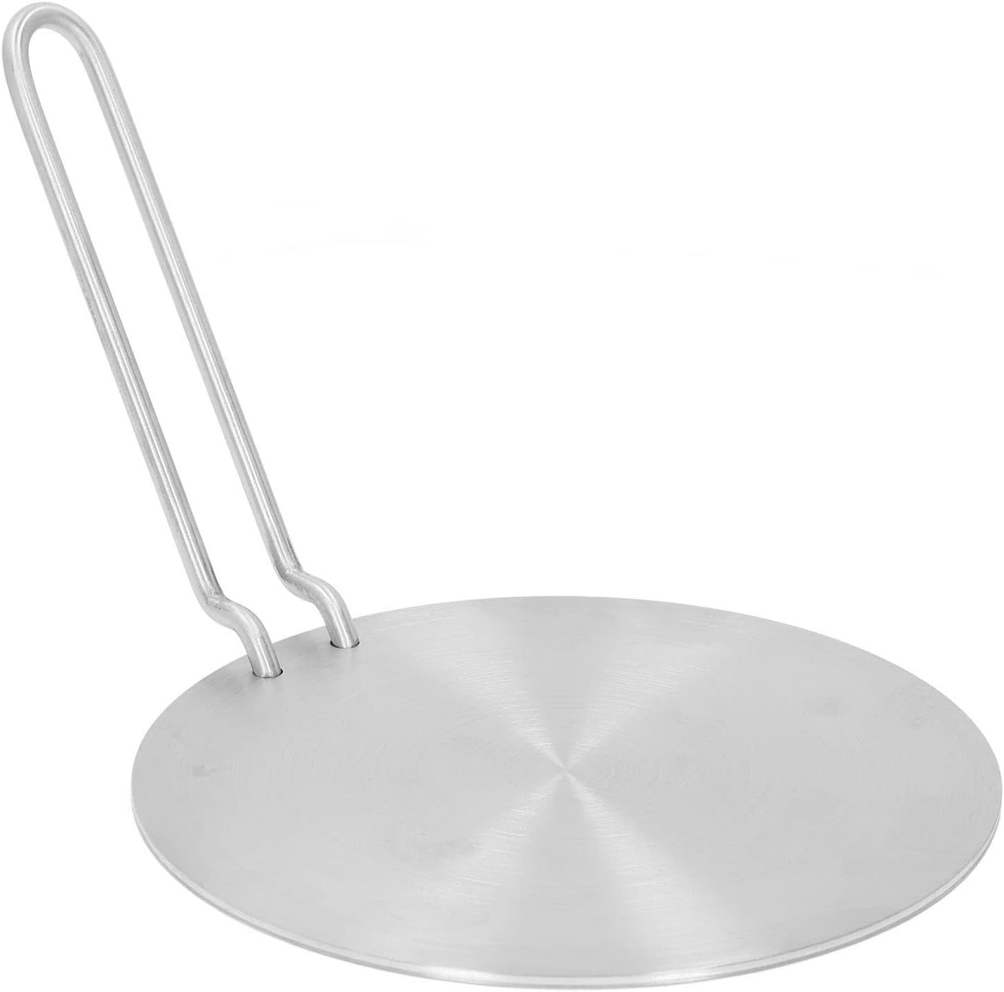 Induction Adapter Plate, Induction Cooker Heat Diffuser Stainless Steel 0.5 Inch Thickness with Anti Scald Handle for Ceramic Pots Iron Pans Even Heat Distribution 30% Less Hot Spots