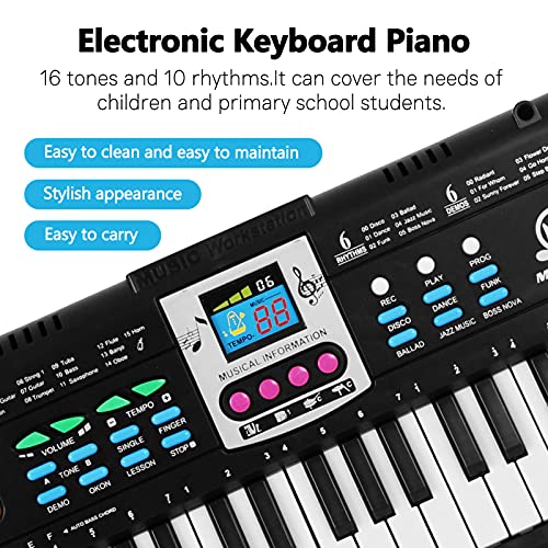 YANGZY 61 touches musique numérique clavier électronique enfants Piano électrique multifonctionnel pour étudiant en… - Les Beatles, Paul McCartney, John Lennon, RIngo Starr, George Harrison YANGZY 61 touches musique numérique clavier électronique enfants Piano électrique multifonctionnel pour étudiant en… – Image 3