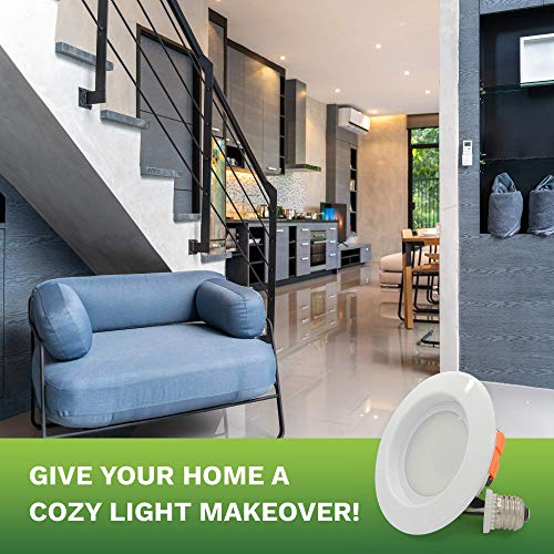 4 Pack Bioluz Led 4-Inch 13 Watt 90 Cri Dimmable Led Retrofit Recessed Lighting Fixture - 2700K Led Ceiling Light - 910 Lumen Recessed Downlight Ul-Listed Ja8 Cec #TOP1