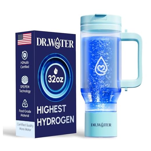 Hydrogen Water Bottle 32 Oz – Portable BPA Free Generator Tumbler with SPE/PEM Technology | Large Hydrogen Flask for Daily Hydration & Energy | H2 Infused Drinking Bottle Green by Dr Water