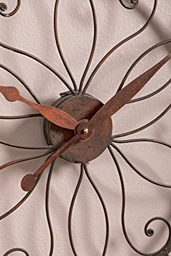 IMAX 1003 Oversized Wall Clock - Open Back Round Wall Clock, Analogue Clock for Hotel, Living Room, Dining Room. Modern Wall Clocks