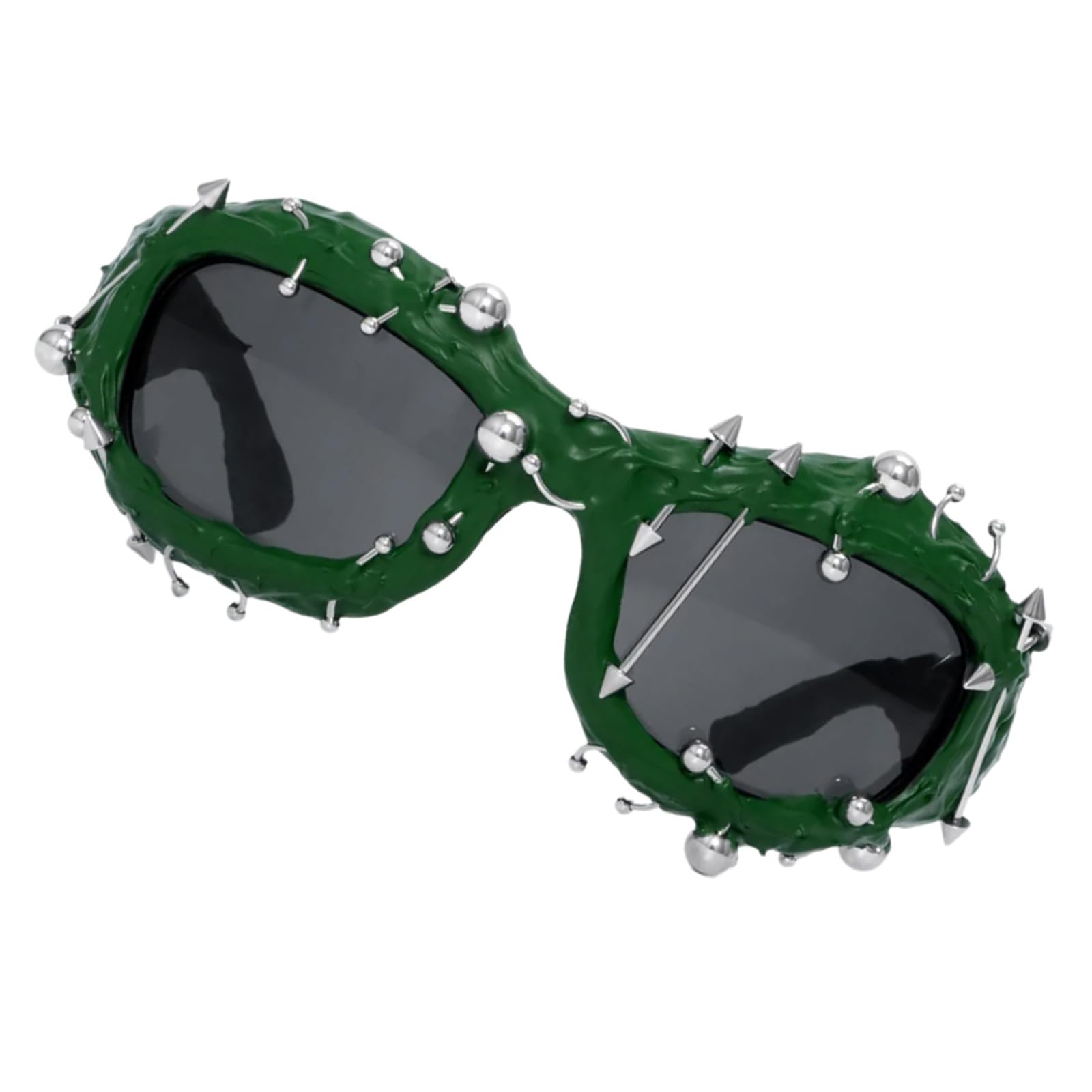 Maxtonser Fashionable Sun Glasses With Rivet Frame For Adult Unisex Stylish Lookings UV380 Protective Glasses for Night Club Wear