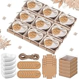 Honeydak 18 Set Heart Shaped Bowl 3.15 Inch White Heart Shaped Small Ceramic Dish Seasoning Soy Dipping Sauce Bowl with Card Box Set for Wedding Favor Birthday Bridal Shower Party Souvenir Guest Gift