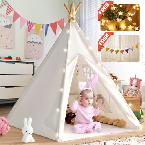 キッズテント 子供テント 室内テント TEEPEE ティピーテント 子供用テント 秘密基地 高通気性 ミニテント こども用 おしゃれ 女の子 男の子 北欧 折りたたみ プレイハウス テントハウス プレイテント キッズハウス おもちゃ ギフト クリスマス プレゼント キッズコーナー kids tent