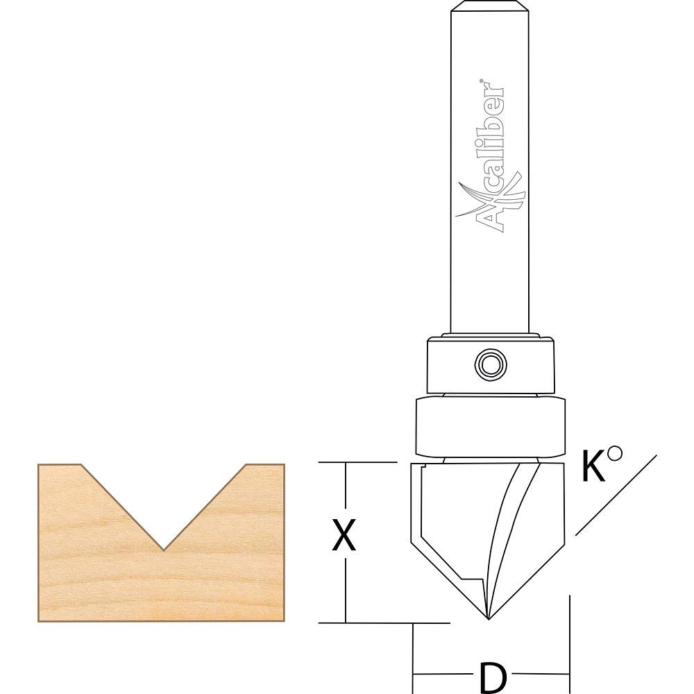 Axcaliber Bearing Guided Vee Groove Cutter