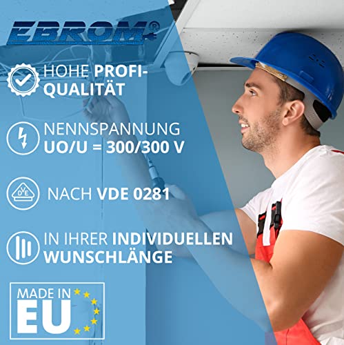 EBROM Round Plastic Hose H03VV-F 3 x 0.75 mm², Colour: Black, Various Lengths in increments of 5 m up to 200 m, 3G0.75 mm² - Image 4