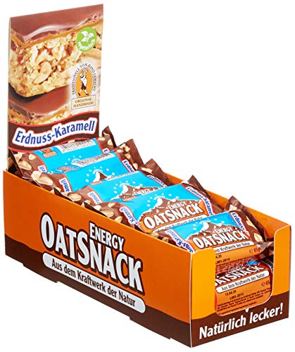 Davina Kohlenhydrat Riegel Oat Snack Riegel, 30 Riegel á 65 g, Erdnuss-Karamell