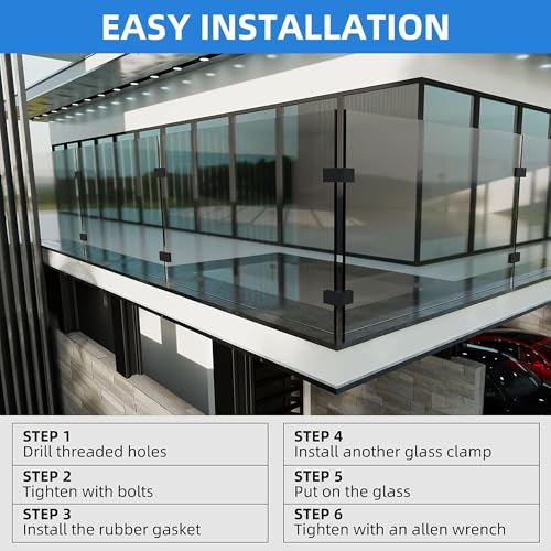 Colliers de serrage réglables double face | Support balustrade 15mm