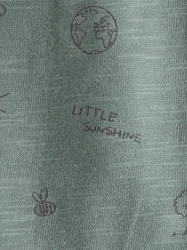 Image of little planet by carter's Unisex Baby 3-pack Short Sleeve Bodysuits Made With Organic Cotton