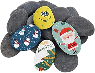 Hisredsun 15-16pcs Painting pebbles,Rocks for Painting,Smooth Large Beach Pebbles,Natural river Stone for Arts and Crafts