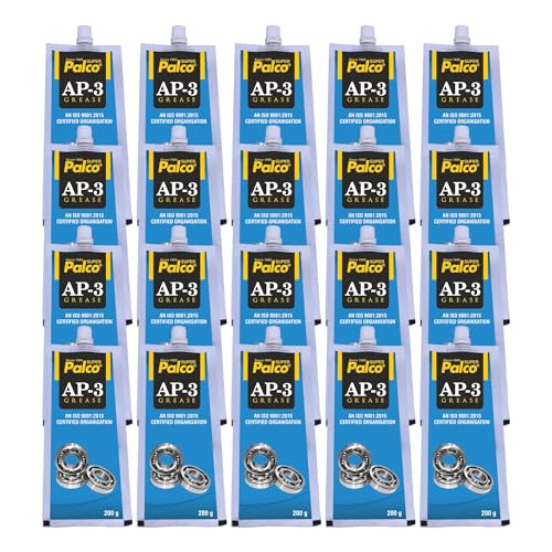 Image of PALCO AP-3 GREASE Pouch 200g (Pack of 20) Multipurpose Water Resistant & Chassis Bearing Lithium Base Anti Corrosion Grease for Car Cycle Bike Chain Lube NLGI-3 Long Lasting Lubricant