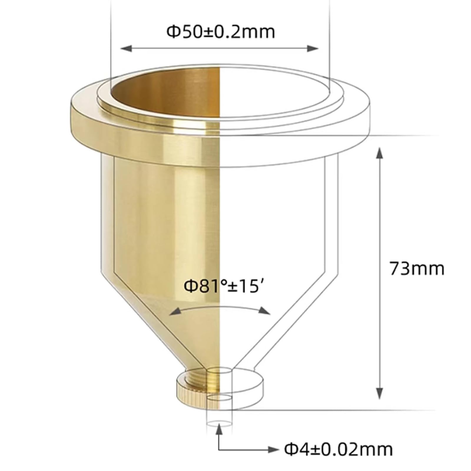 COYEUX Viscosímetro De Copa De 4 Copas, Copa De Flujo Ford, Capacidad 100 ± 1 Ml, Diámetro De La Boquilla 4 ± 0,02 Mm, Adecuado para Medir Pintura con Un Retraso De Salida Inferior a 150 Segundos
