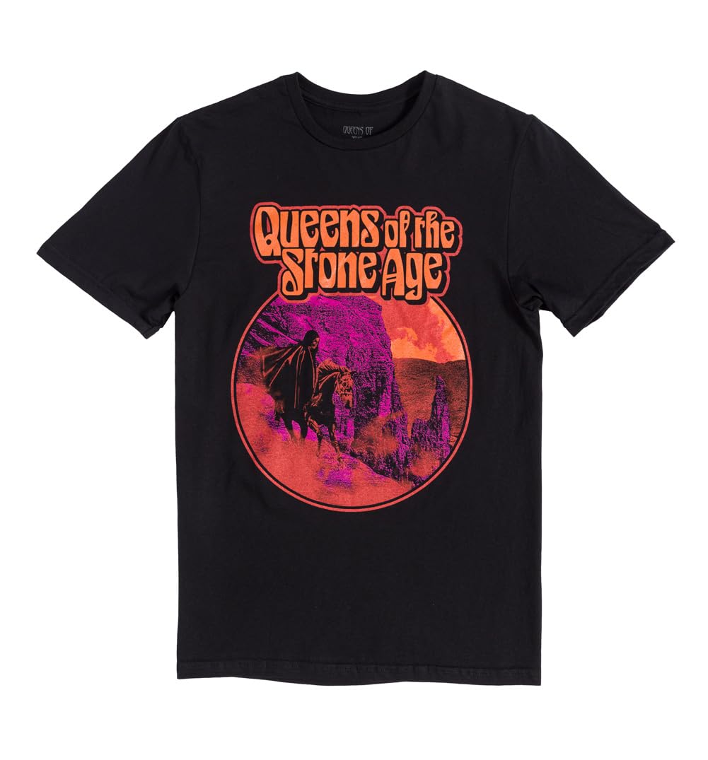 T-shirt Queens of the Stone Age imprimé Hell Ride noir à col rond robuste