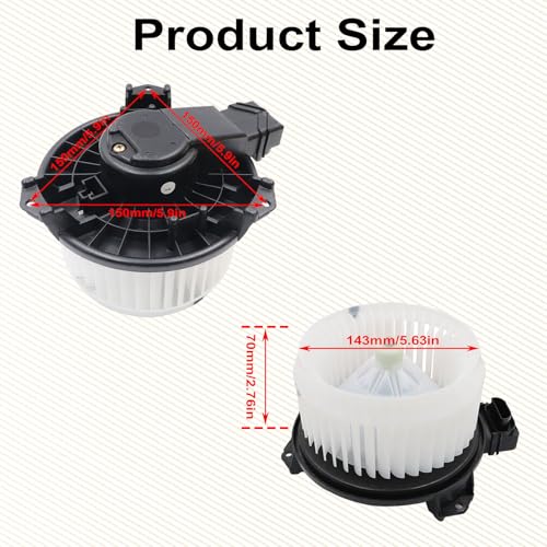 Image of 12V Cab Blower Motor with Impeller fit for Kubota Tractor M6060 M8540 M7060 M126 M5140 M7040 M9960 M6040 M135 M100 M5040 M9540 M8560 3C581-72151 272700-0350 Heater Blower Motor with Fan Cage
