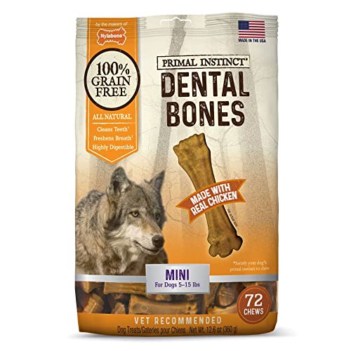 Nylabone Primal Instinct Dental Mini Chicken, White, NPI200M72P, 1piece